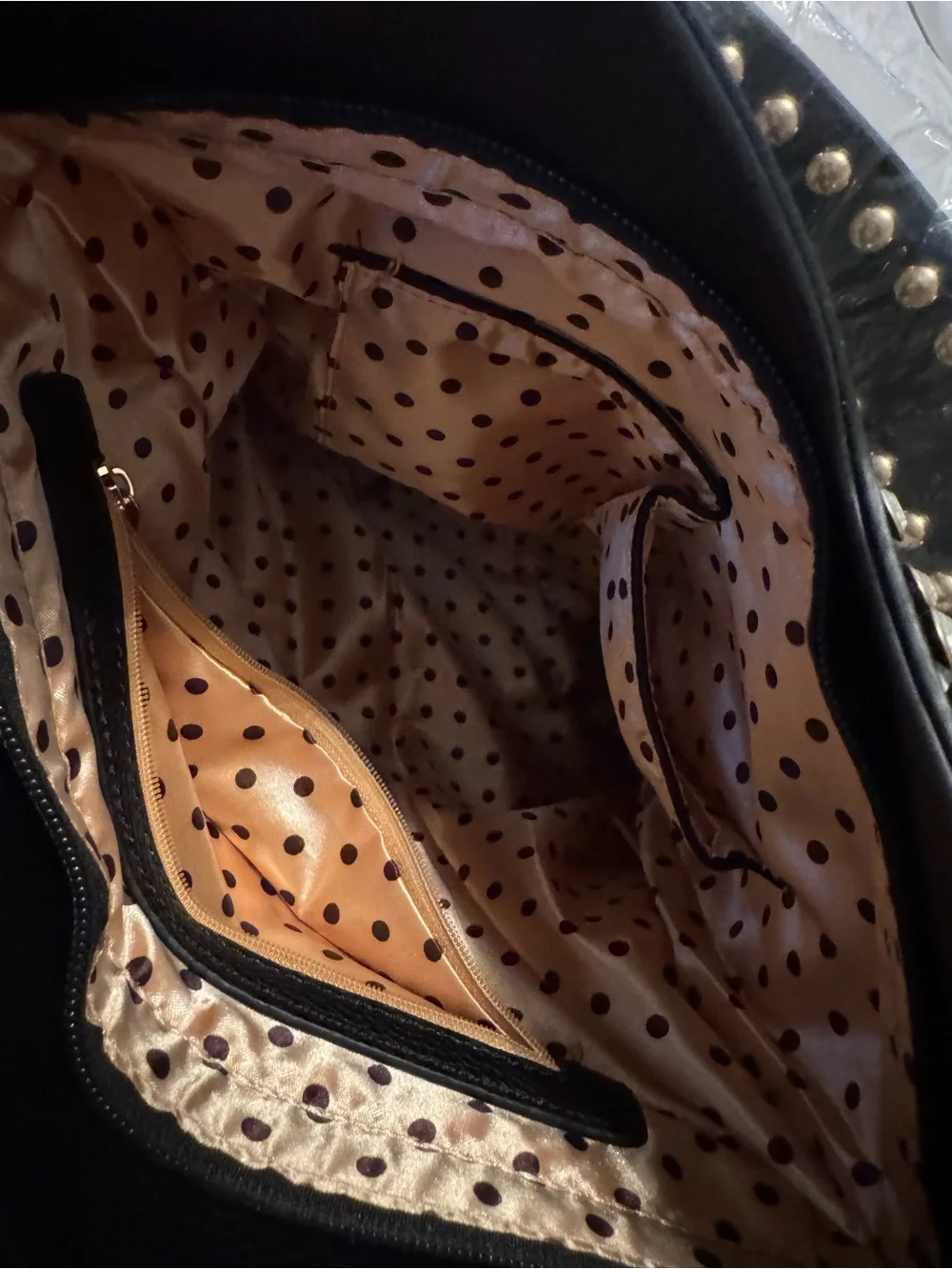 Chic Corset Handbag NWT Holographic Iridescent Black Studded Skirt